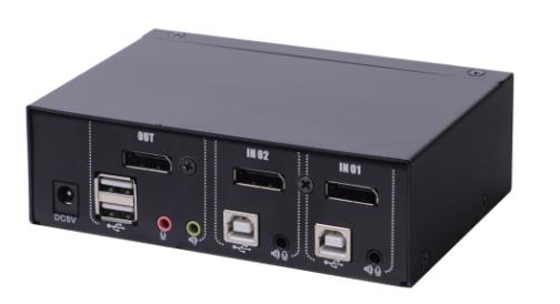 AS-21DPA (2?ports Display Port?KVM?switch, Single-monitor)