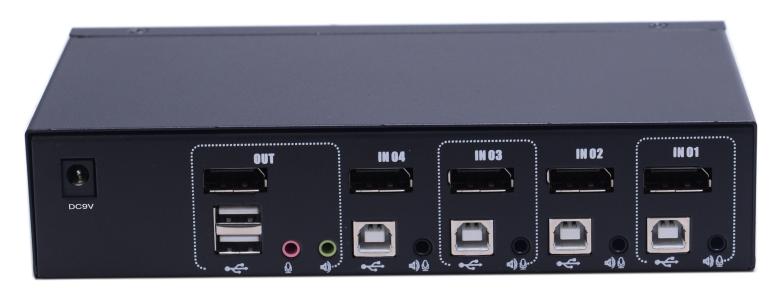 AS-41DPA (4?ports Display Port?KVM?switch, Single-monitor)